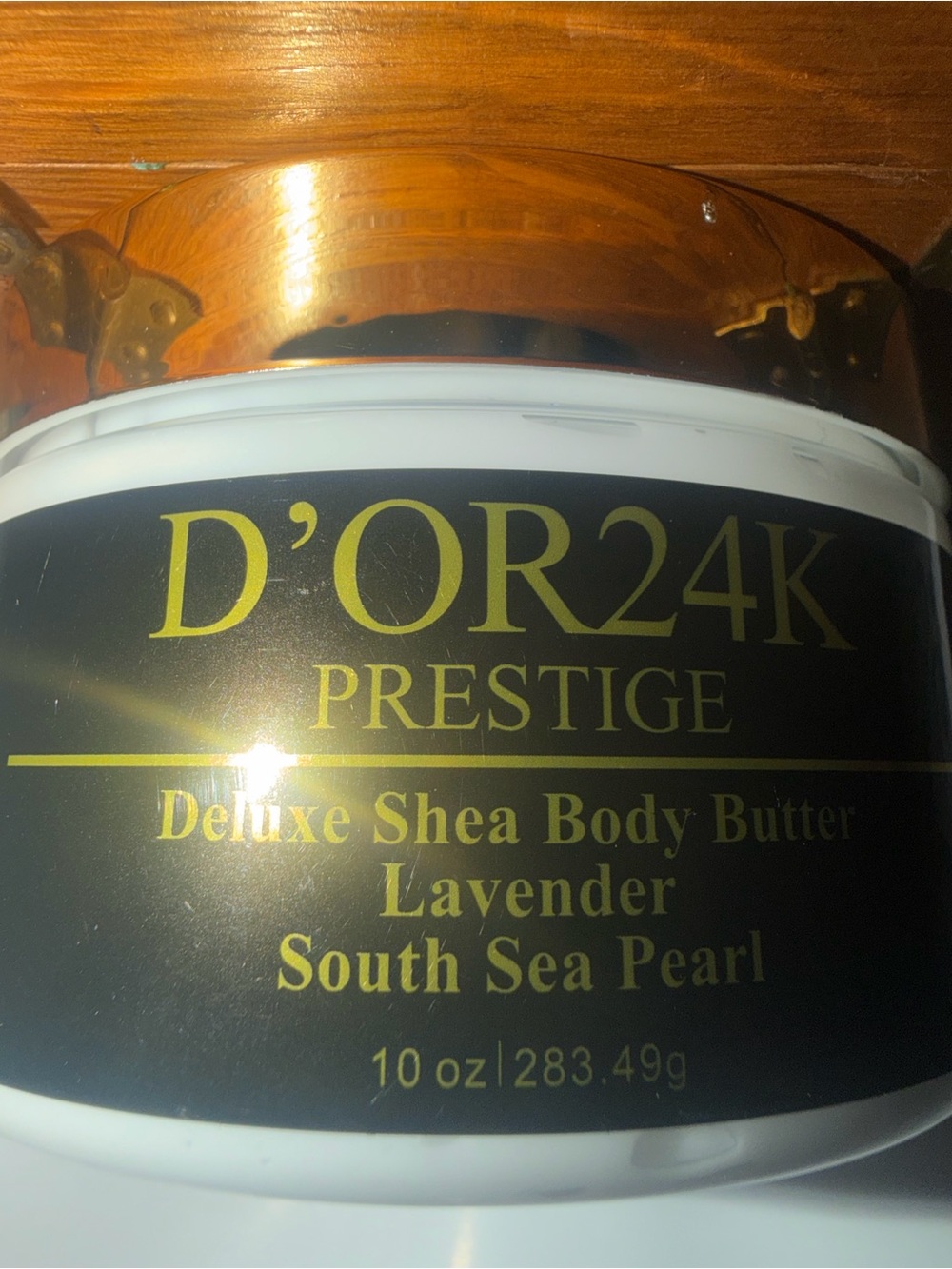 D'OR24K PRESTIGE Lavender Deluxe Shea Body Butter - White & Gold Label